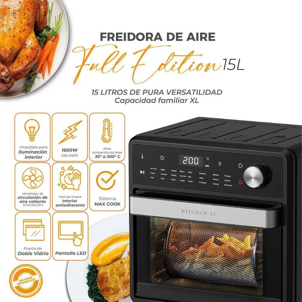 Kitchen-it Full Edition 15 L Negro, foto 6