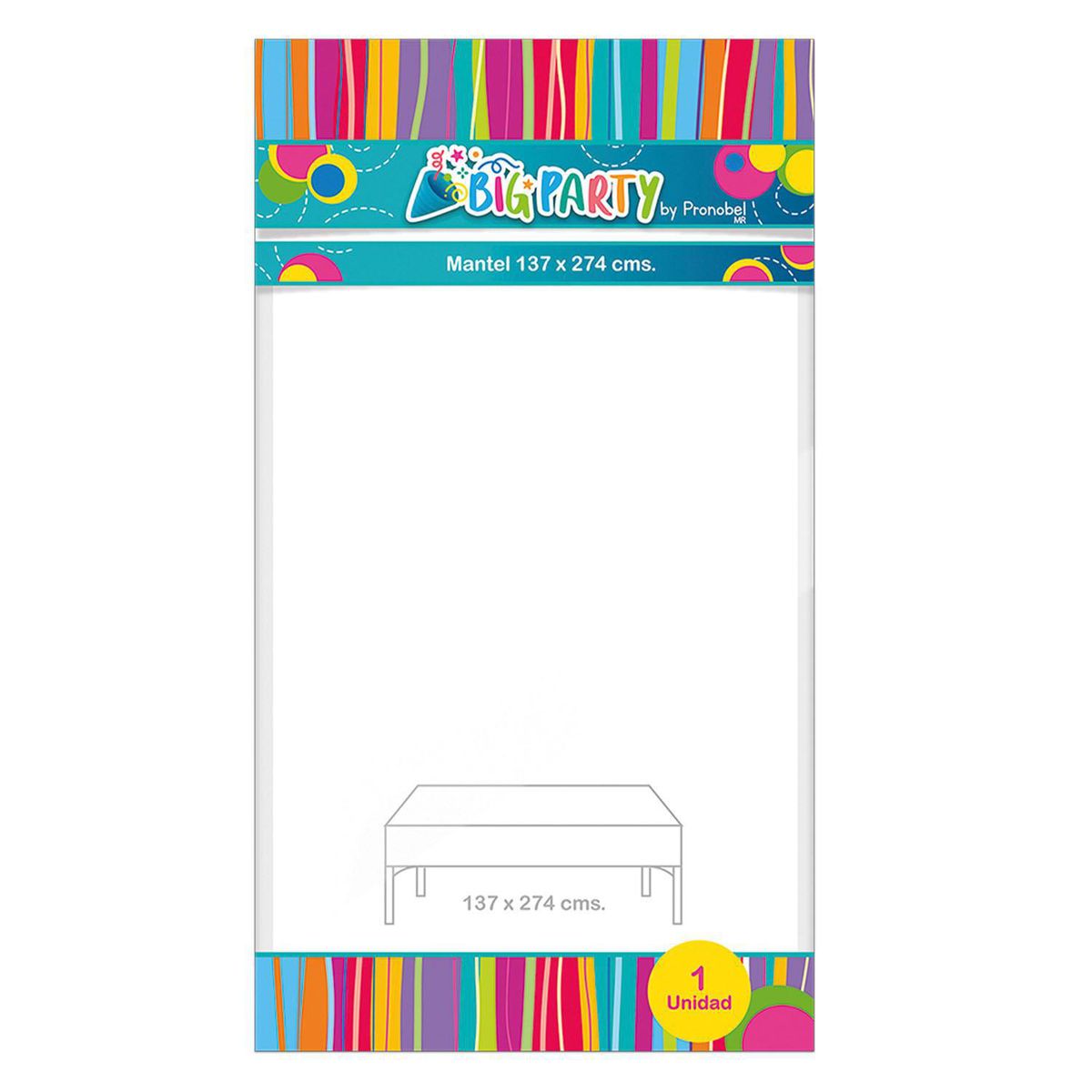 BIG PARTY - Mantel Rectangular 137x274 cm Big Party Blanco