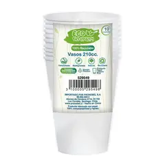 BIG PARTY - Vaso de Polipapel 210 ml Blanco