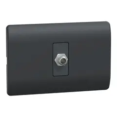 SCHNEIDER ELECTRIC - Placa Genesis Armada Con Toma Coaxial Tv - Black