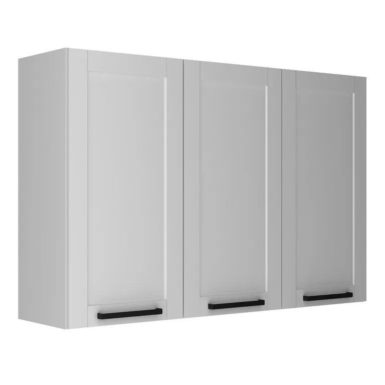 Mueble De Cocina Aereo De Pared 120 3 Puertas Blanco Grazi