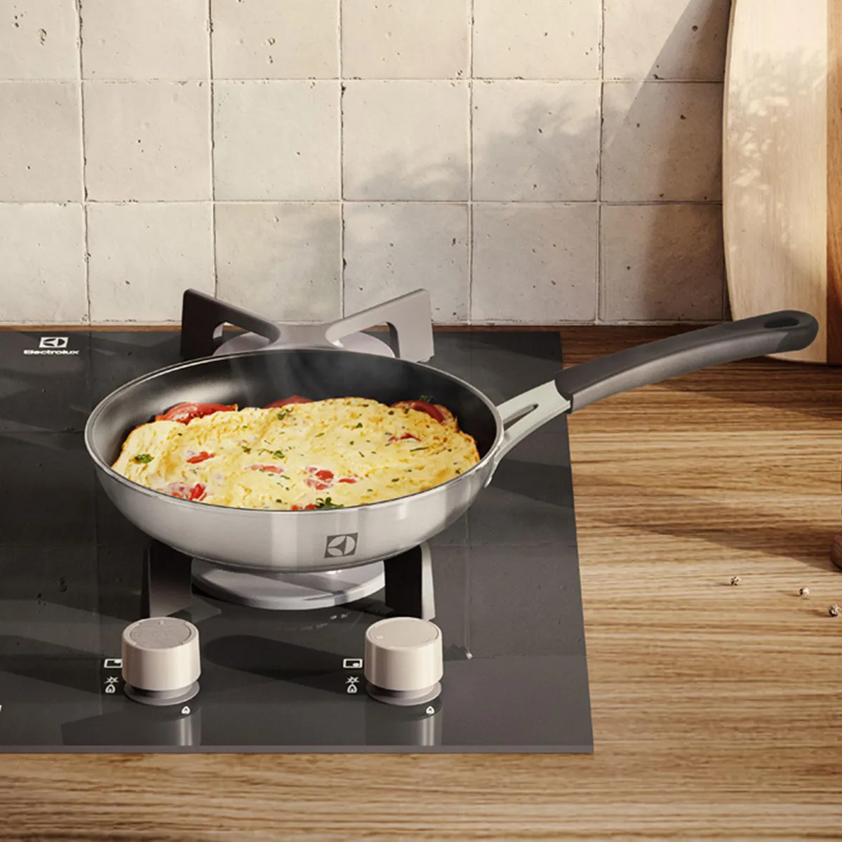 ELECTROLUX - Sartén 20 cm Acero inoxidable Black
