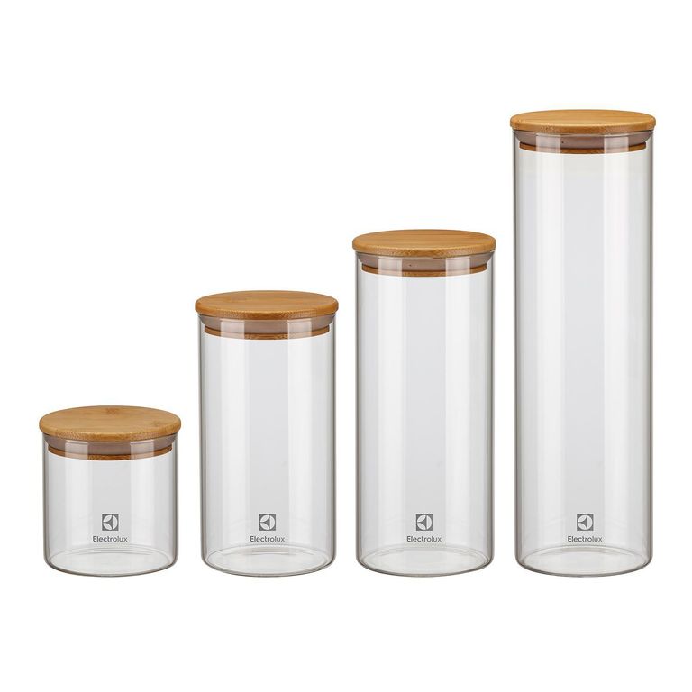 Set 4 frascos Vidrio 2/1.3/1.1/0.5 l