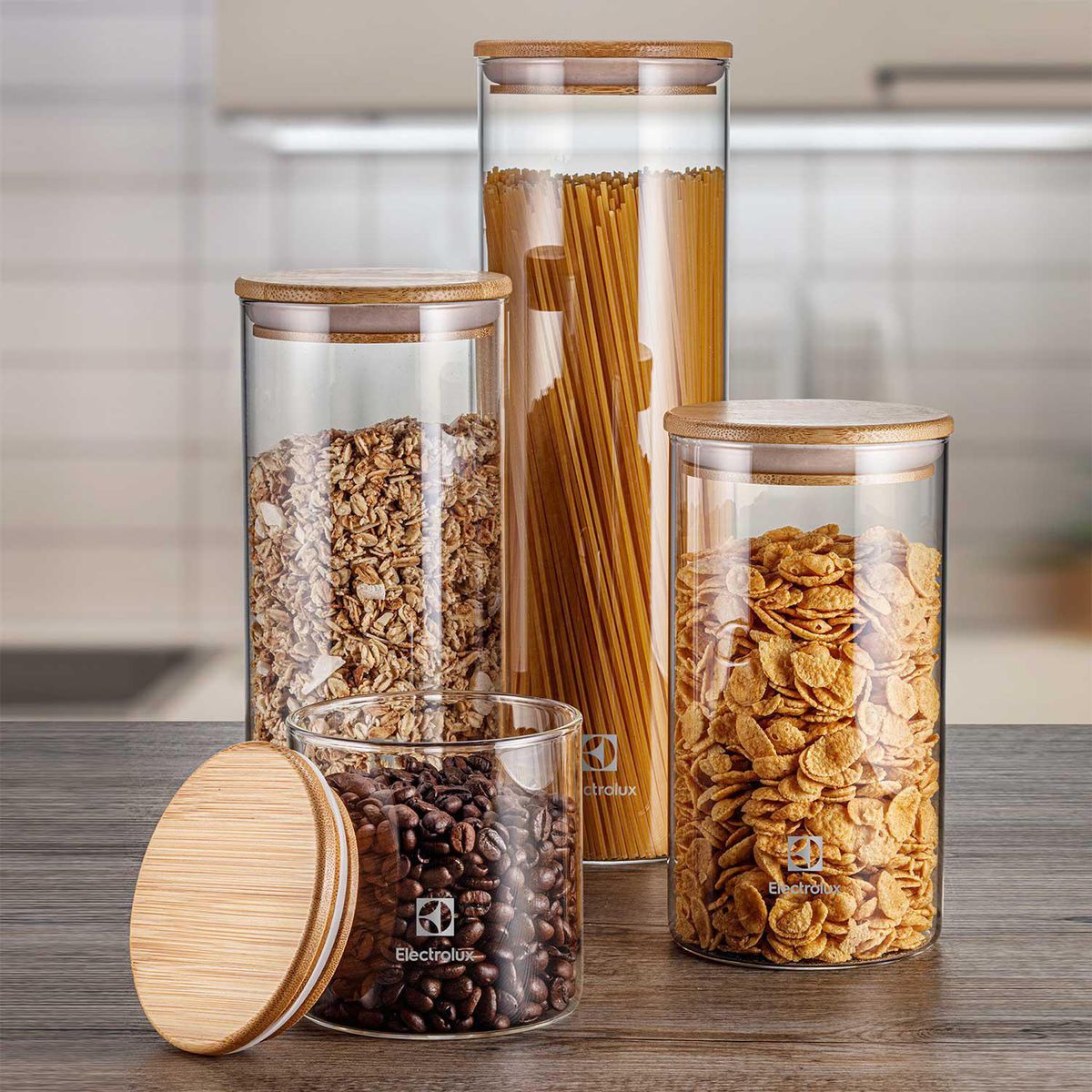 ELECTROLUX - Set 4 frascos Vidrio 2/1.3/1.1/0.5 l