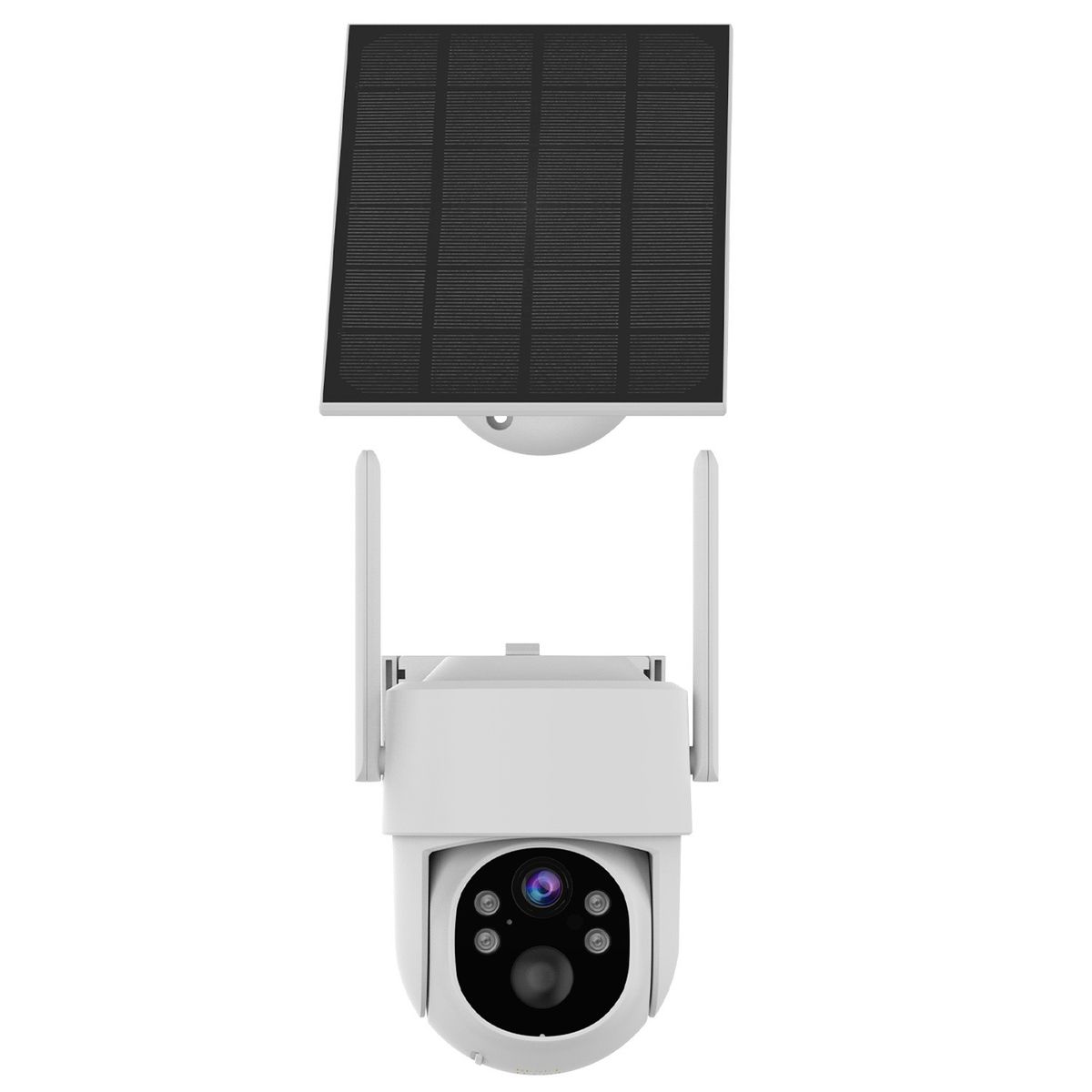 VELOTI - Camara De Seguridad Exterior Wifi Solar 4Mp
