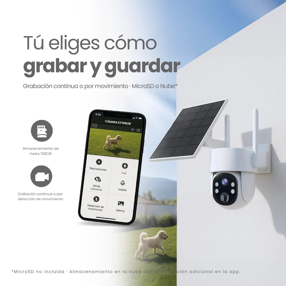 Veloti Cámara Exterior Solar 4MP, foto 4