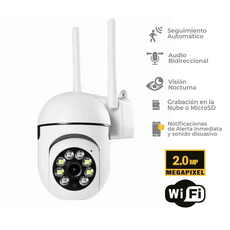 Camara De Seguridad Exterior Wifi 2Mp