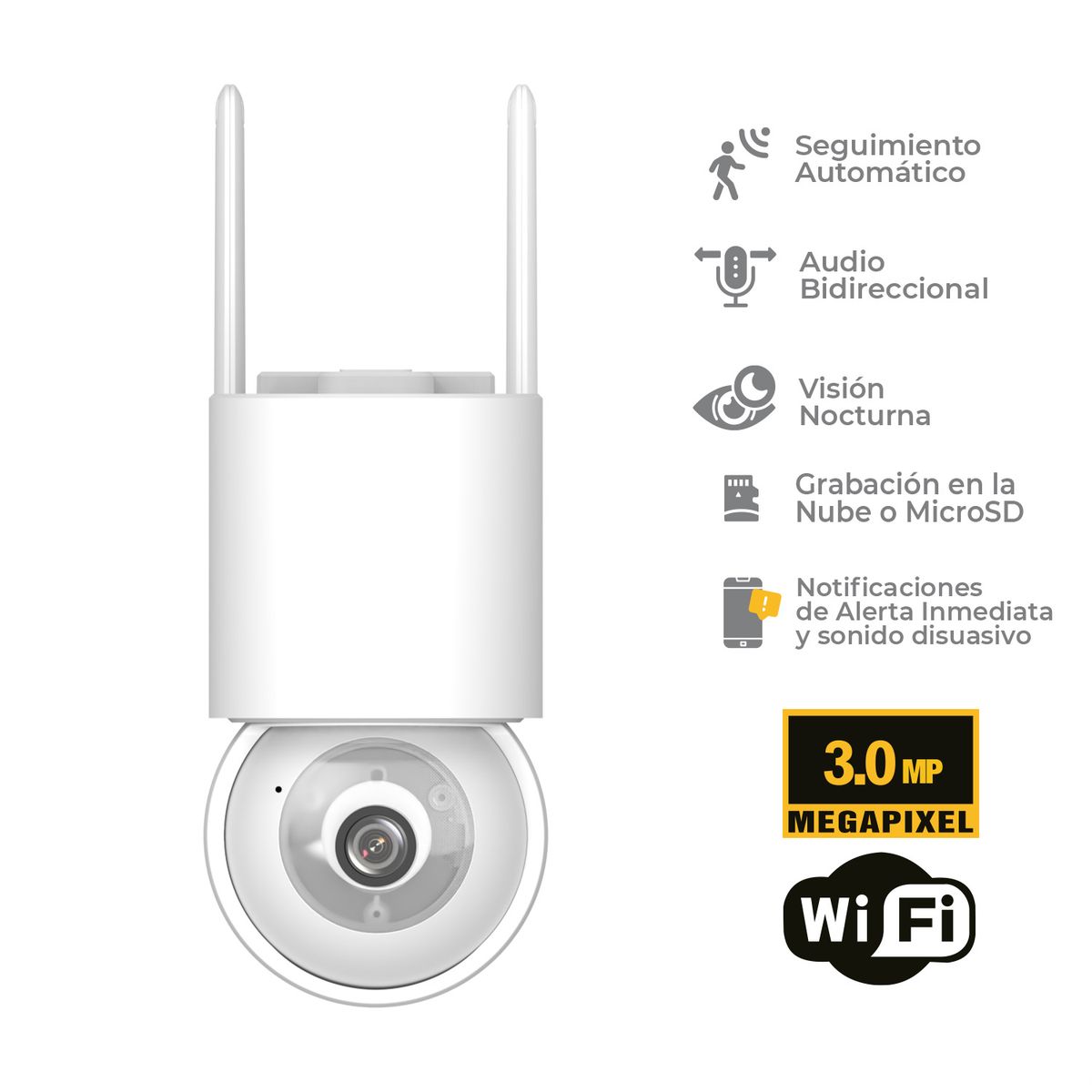 VELOTI - Camara De Seguridad Exterior Wifi 3Mp