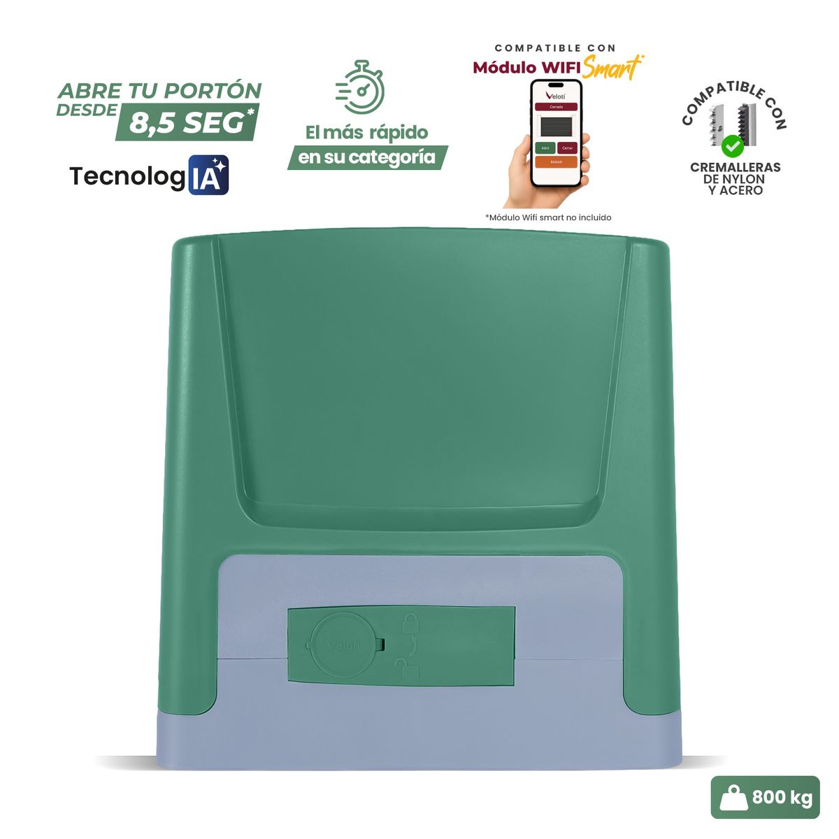 VELOTI - Kit Porton New Speed 800 Kg