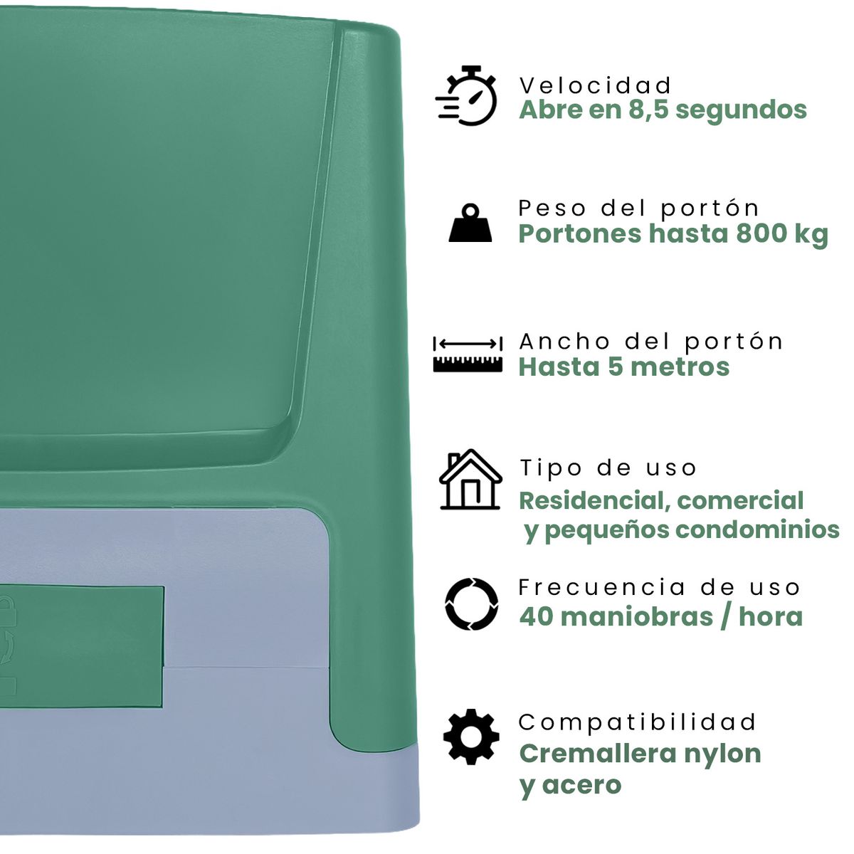 VELOTI - Kit Porton New Speed 800 Kg