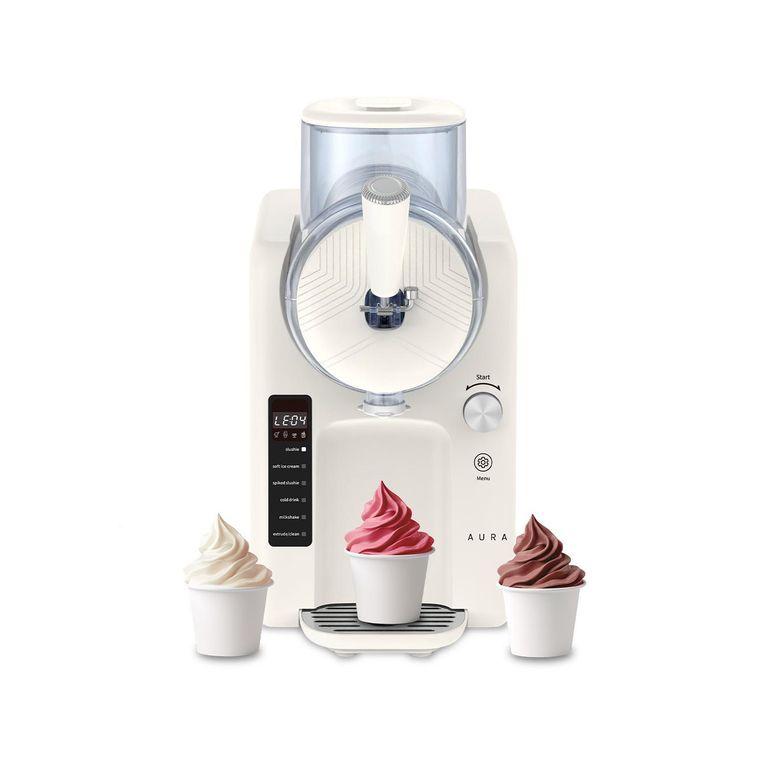 AURA Máquina de Helado/Granizado 2 l Blanco AU-004