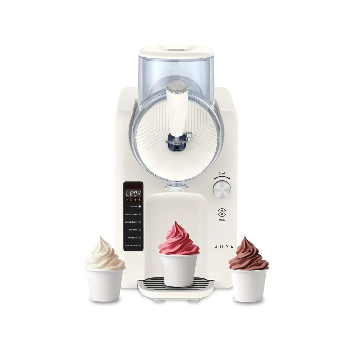 AURA - Máquina de Helado/Granizado 2 l Blanco AU-004