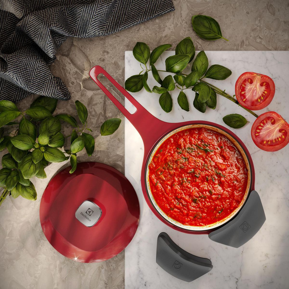 ELECTROLUX - Cacerola de Fierro Fundido 20 cm 2.8 l Rojo Expert
