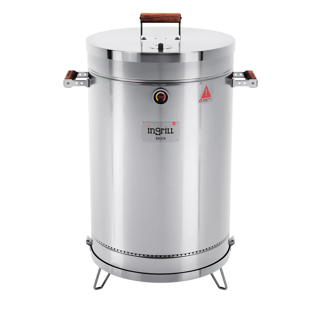 INGRILL - Barril Ahumador Asador Basik Grande Acero Inoxidable