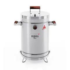 INGRILL - Barril Ahumador Asador Basik Pequeño Acero Inoxidable
