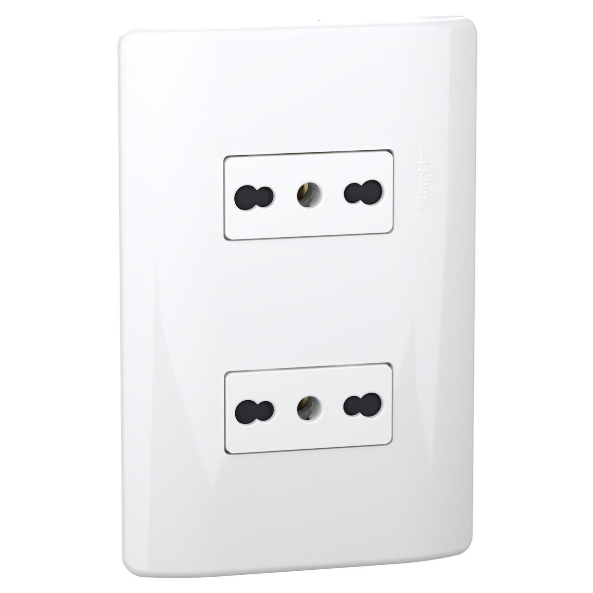 SCHNEIDER ELECTRIC - Toma Doble Italiana, Genesis, 10/16A, 2P+E, 250V, Bipasso, Blanco