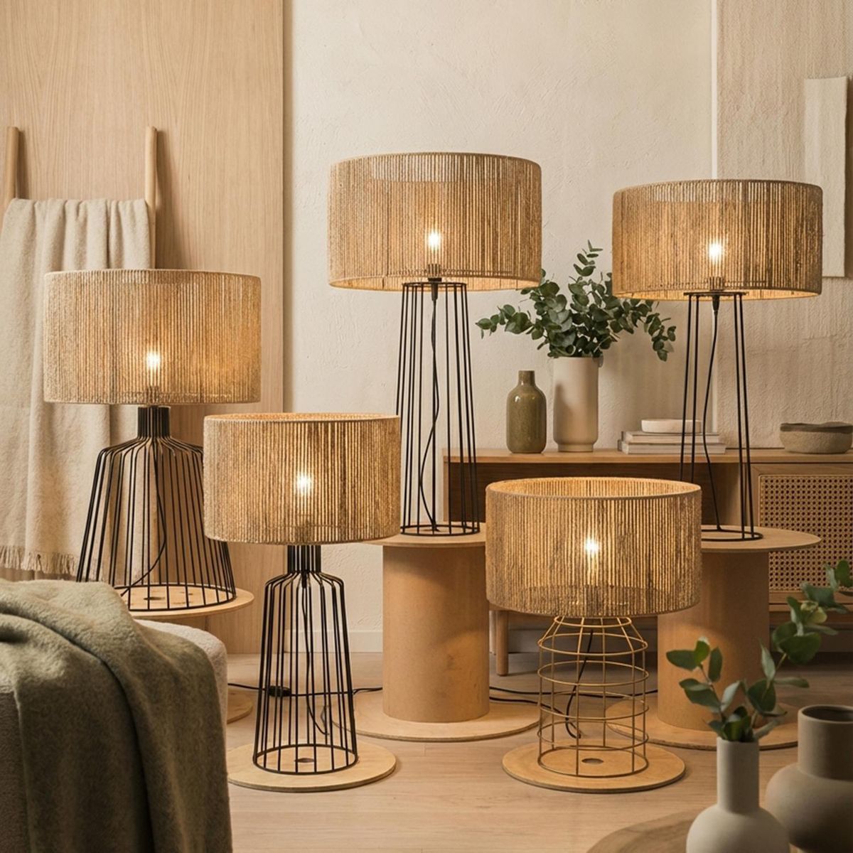 CONCEPT - Pantalla yute 40x25 fibra natural