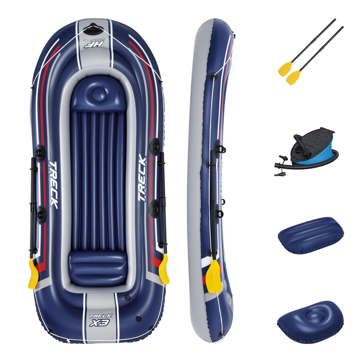 BESTWAY - Bote Inflable Con Accesorios 3 Persona(s) 307x126 cm Azul