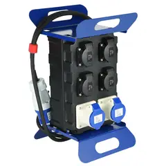 UBERMANN - Torre distribucion 6 Toma(s) 2 m Azul