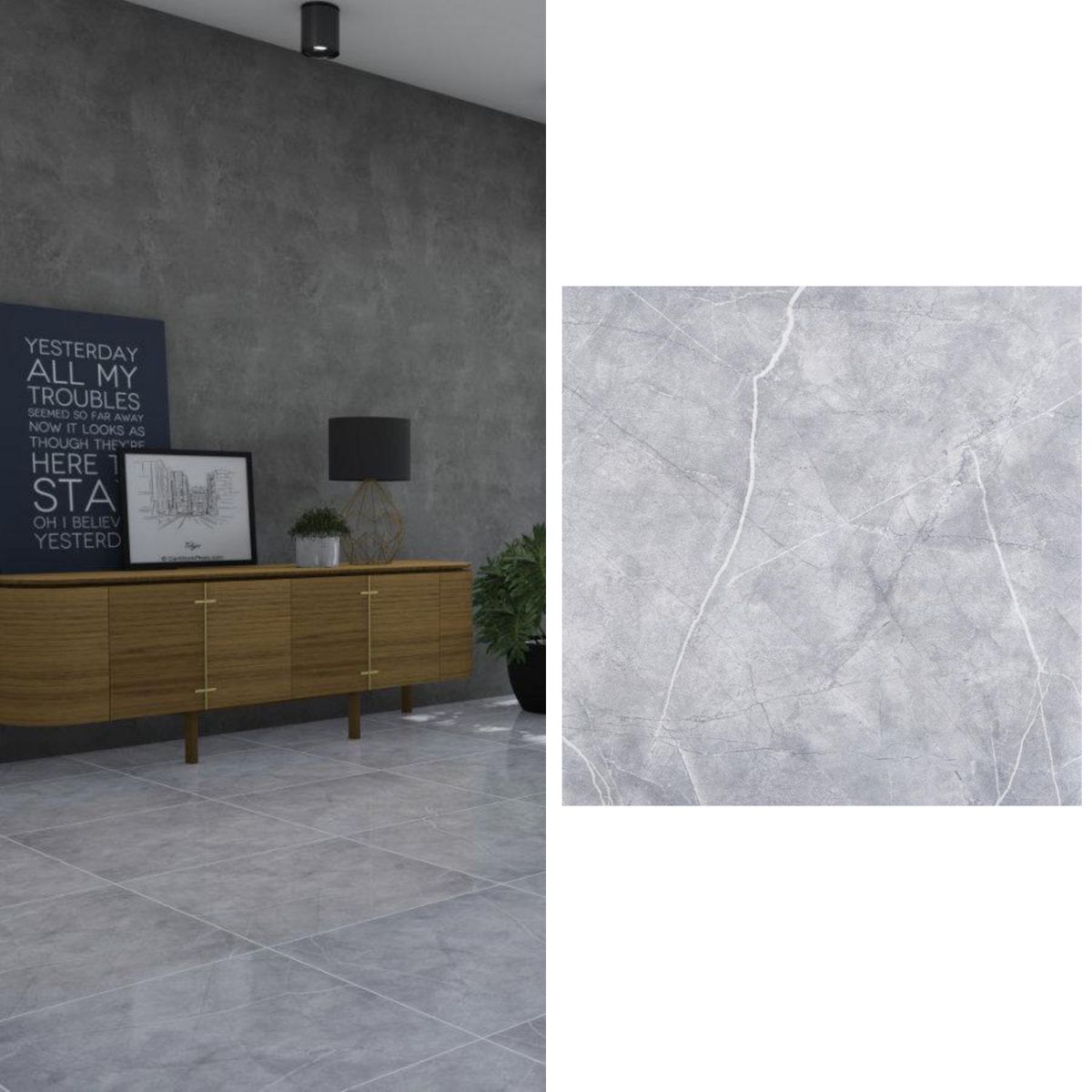 Cerámica 58x58 cm Marmol 58058 Gris 2.35 m2, marca ANTIK - Foto Principal
