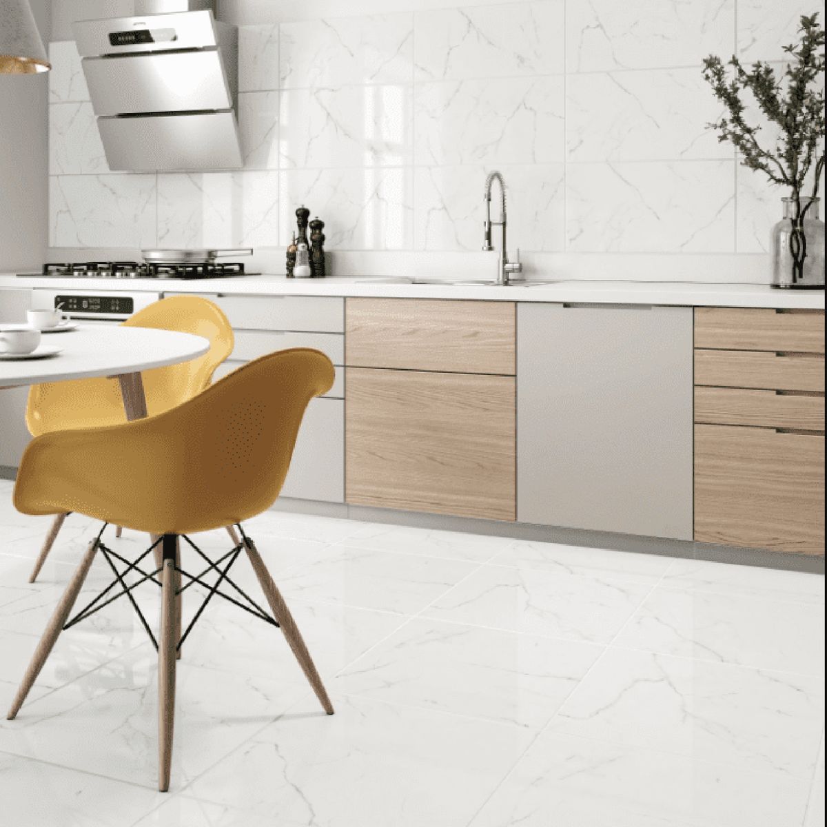 ANTIK - Cerámica 50x50 cm Calacata White Blanco 2.33 m2