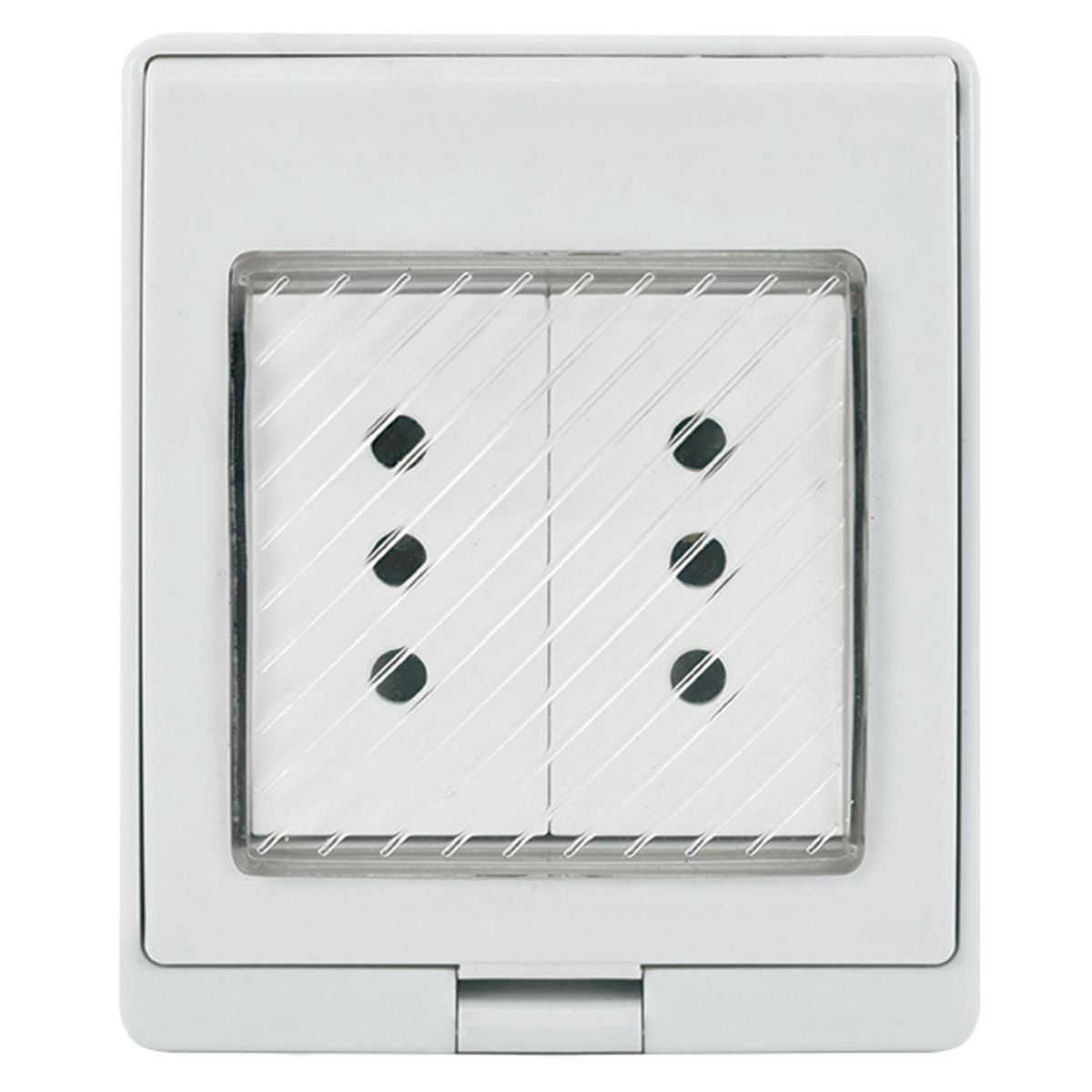 LEXO - Contenedor Ip55 Con Toma De Corriente Doble 10A 250V, Blanco