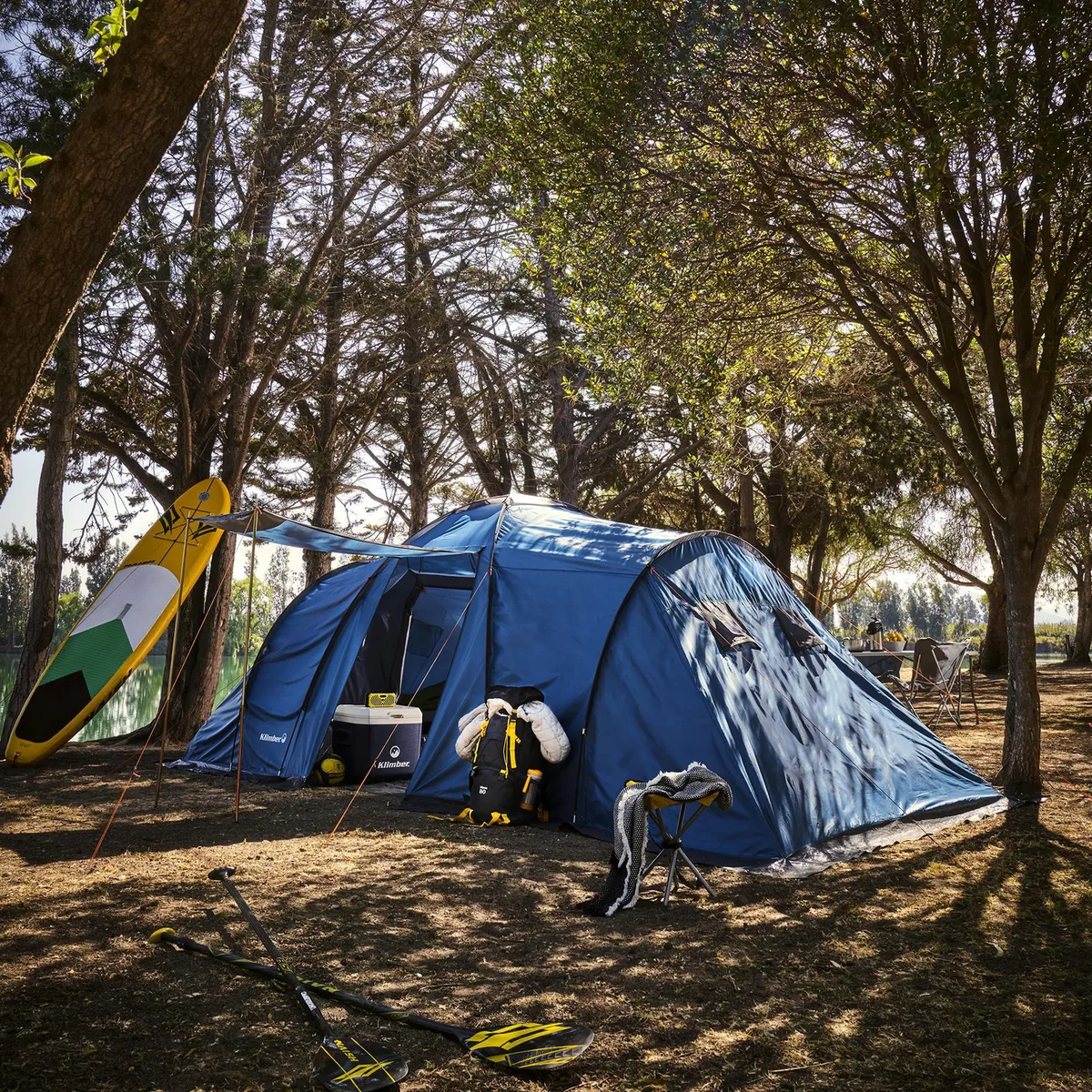 KLIMBER - Carpa Camping Maurice 8 Personas Azul