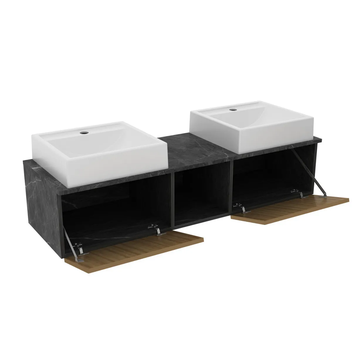 Mueble de baño BN3687.0100 Almendra/ Mármol lunar 120x36.5x38.4 cm, marca TECNOMOBILI - Foto 2