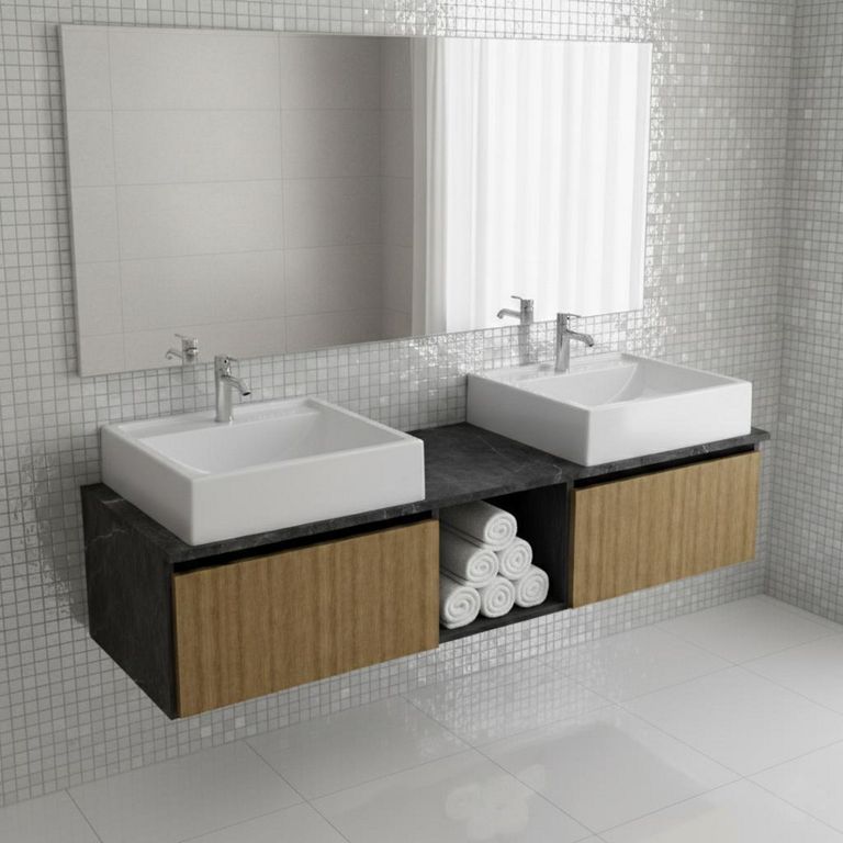 Mueble de baño BN3687.0100 Almendra/ Mármol lunar 120x36.5x38.4 cm