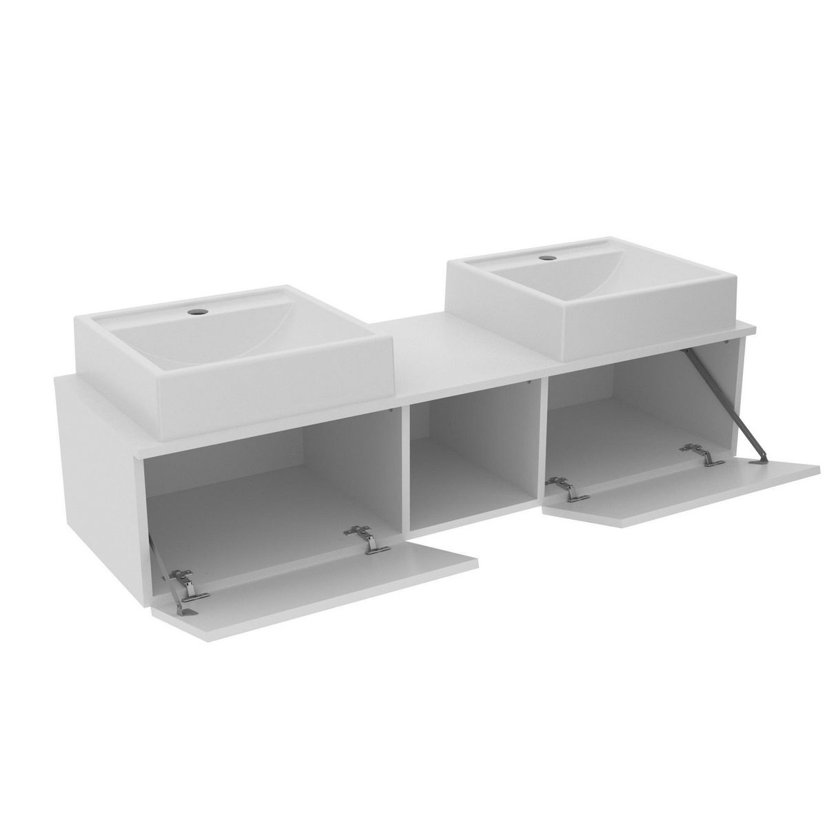 TECNOMOBILI - Mueble de baño BN3687.0101 Blanco 120x36.5x38.4 cm