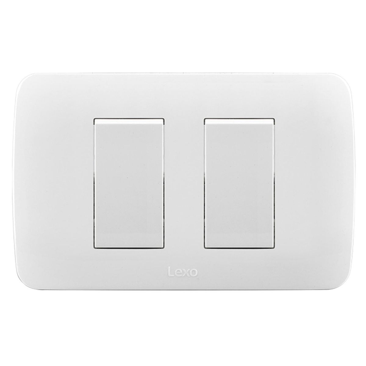 LEXO - Interruptor Doble 9/15 10A 250V Blanco Armado