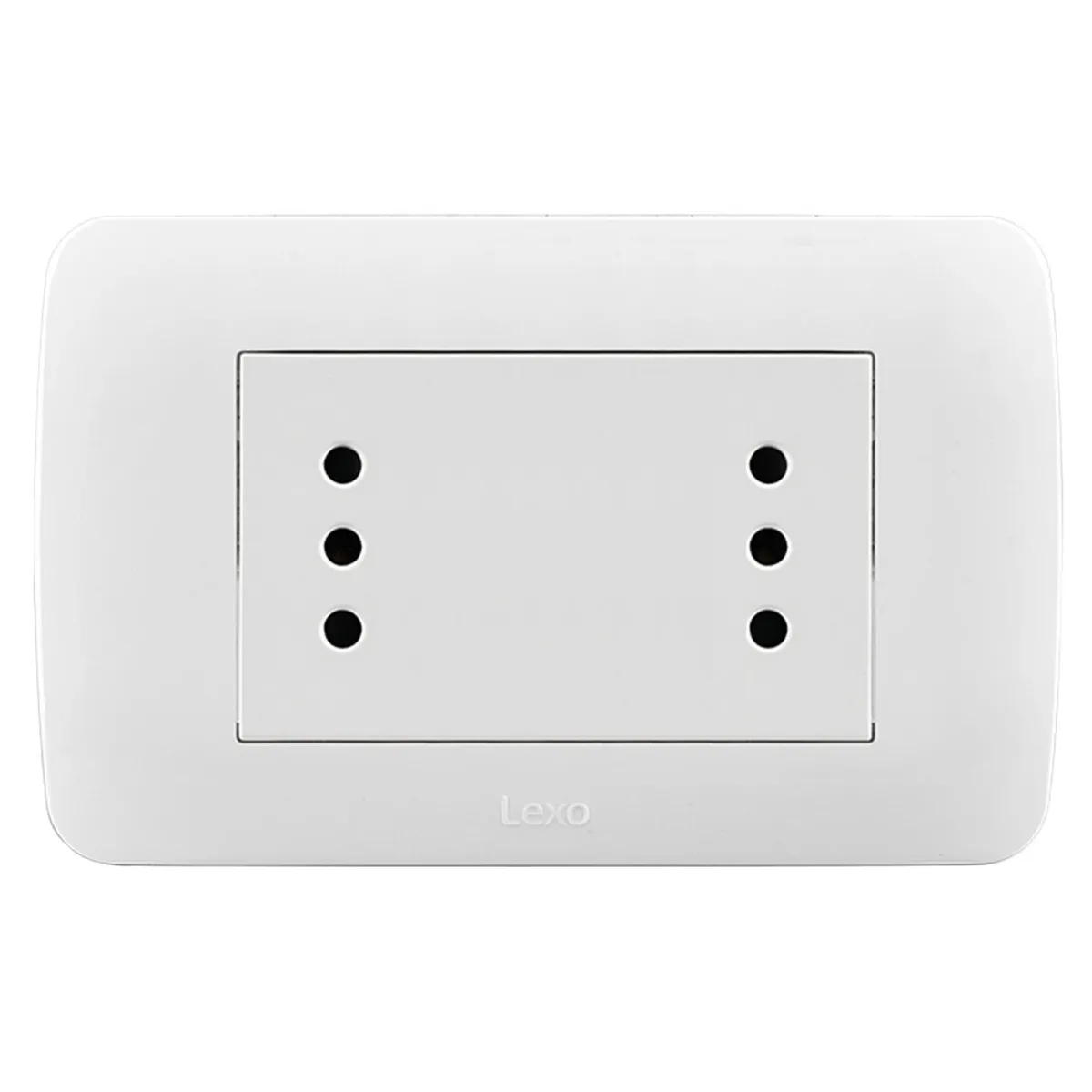 LEXO - Toma Corriente Dúplex10A 250V Blanco Armado