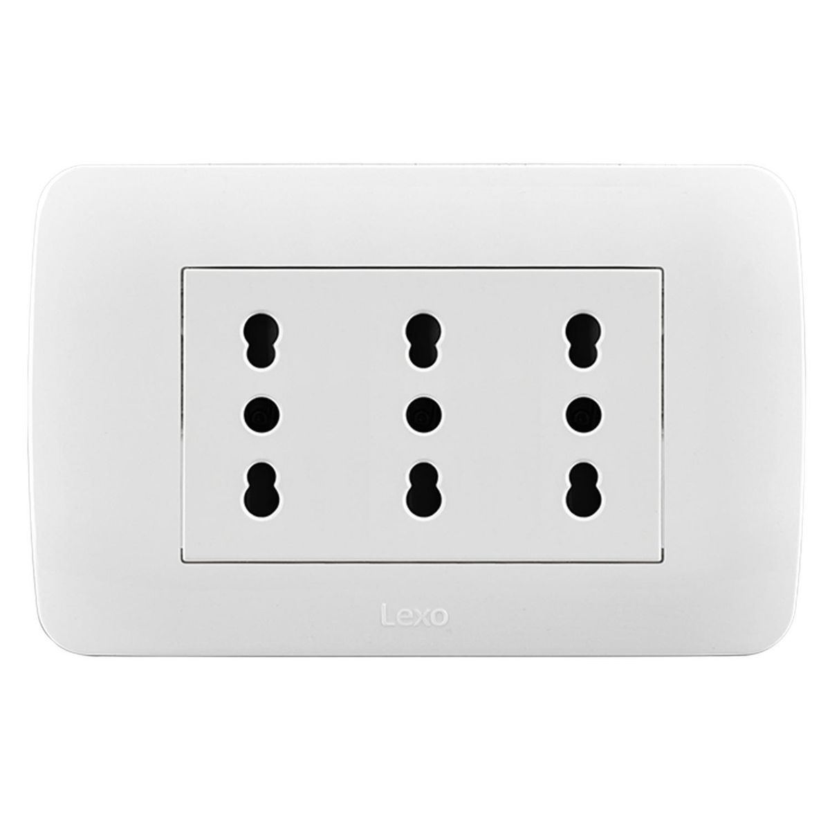 LEXO - Toma Corriente Triplex 10/16A 250V Blanco Armado