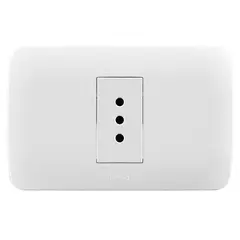 LEXO - Toma Corriente Simple 10A 250V Blanco Armado