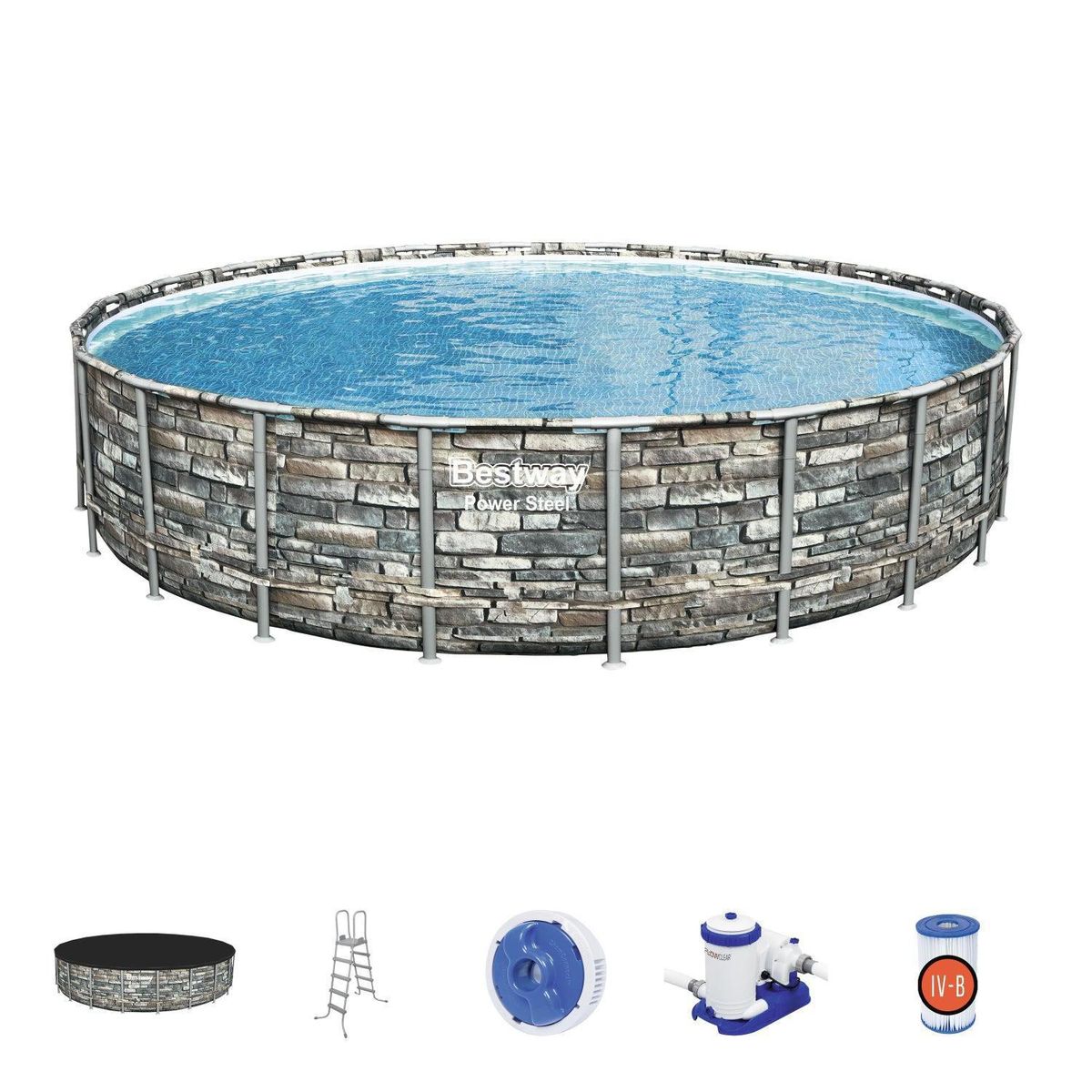 BESTWAY - Piscina Estructural Estructural 671x671x132 cm 40377 Litros 56889