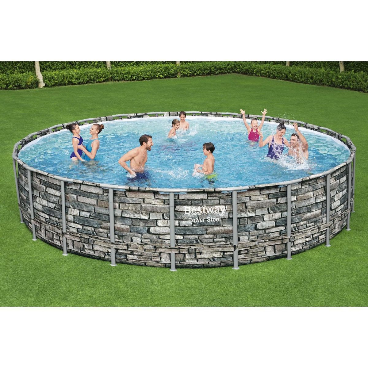 BESTWAY - Piscina Estructural Estructural 671x671x132 cm 40377 Litros 56889