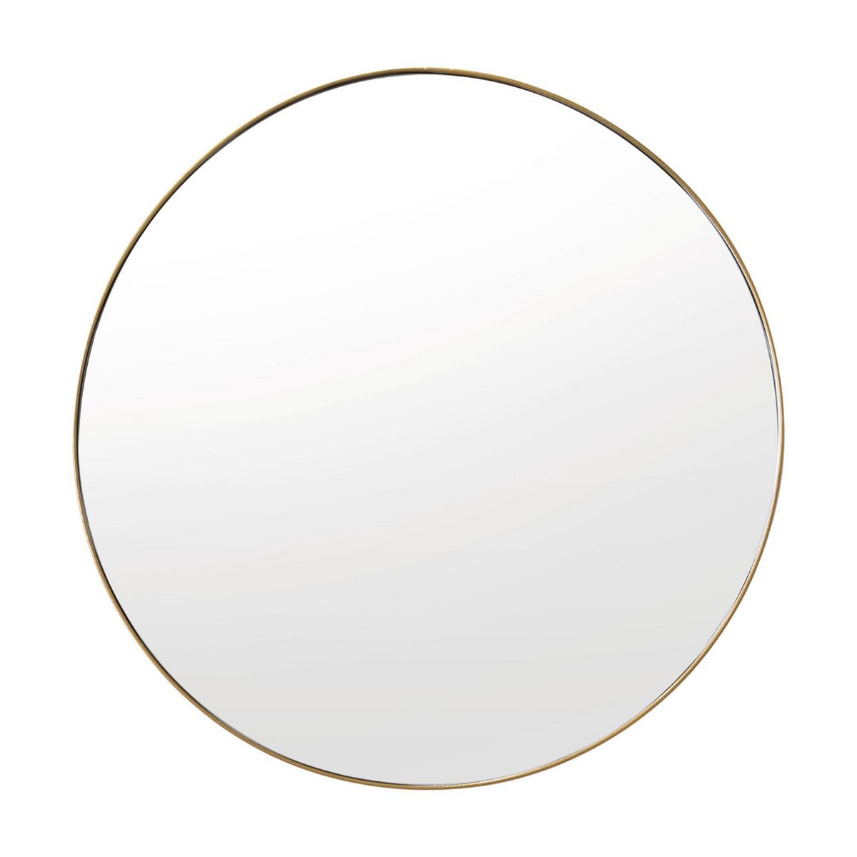 TUHOME - Espejo Pared Forma Ovalada 80x80 cm Dorado D80