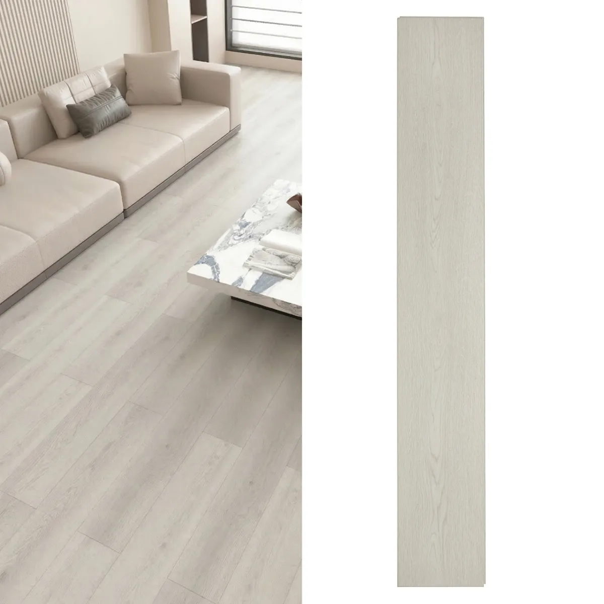 CORDILLERA - Piso Vinilico SPC 4 mm 18.3x122 cm Canelo Gris 2.23 m2