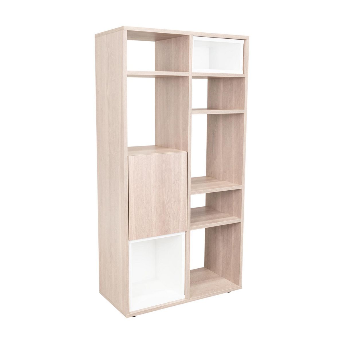TUHOME - Biblioteca Melamina 6 Nivel(es) 61.6x120x30 cm Bardolino/Blanco
