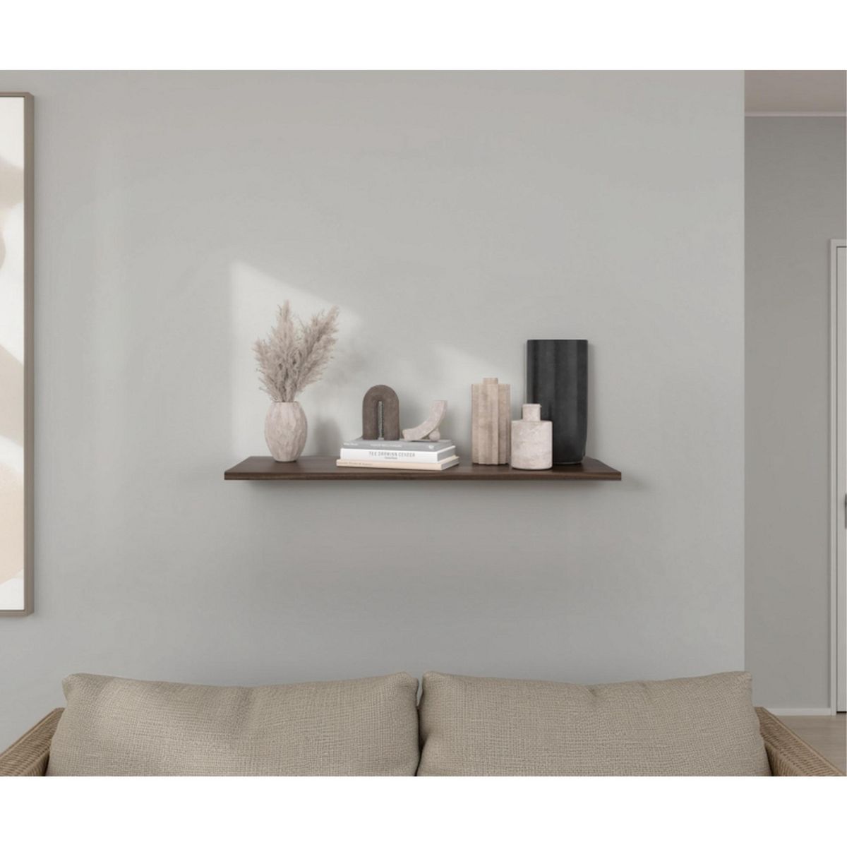 TUHOME - Repisa Flotante Melamina 1 Nivel(es) 80x15x30 cm Milan