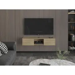 TUHOME - Rack TV 65 " Glen Fresno europeo 125.1x26.8x29.7 cm