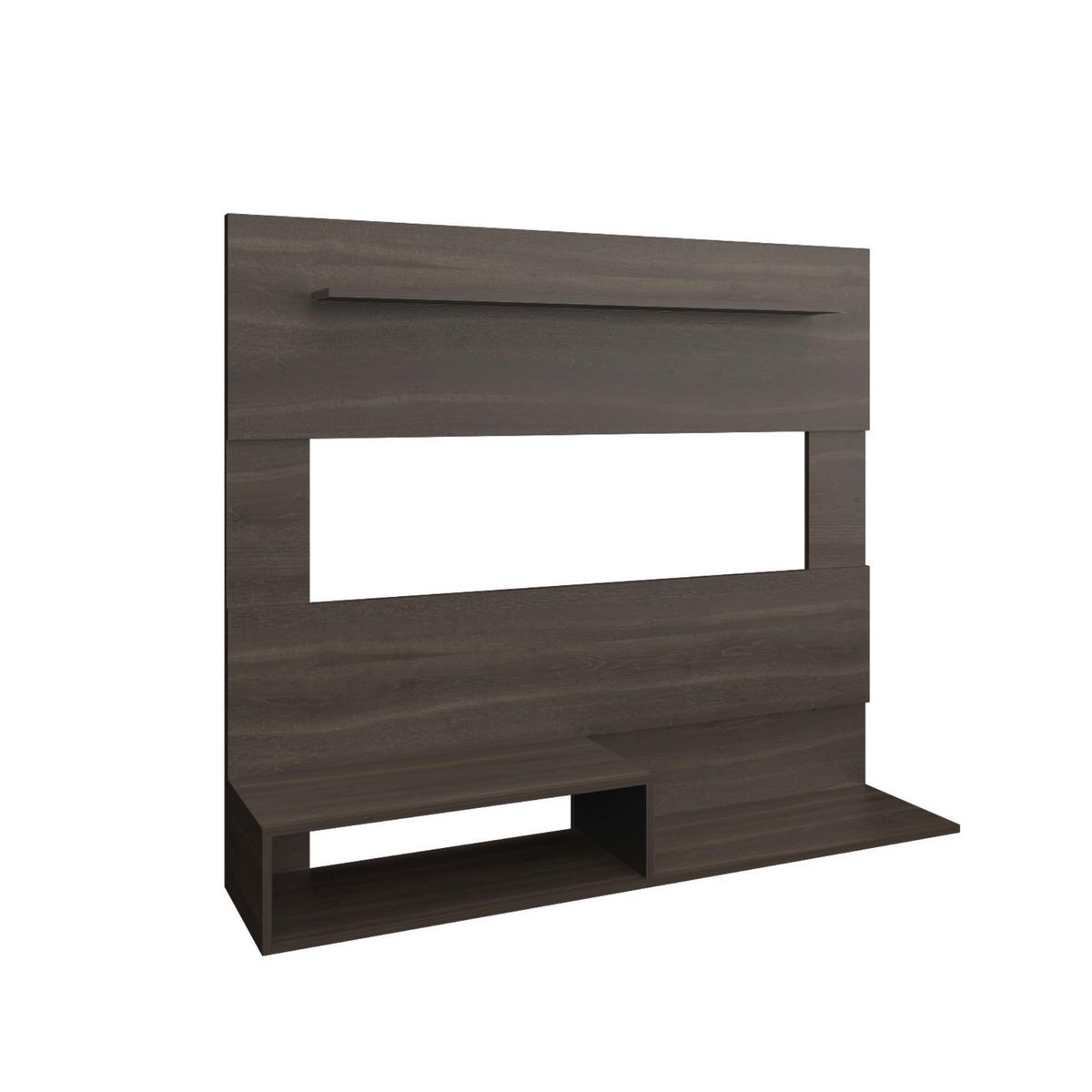 TUHOME - Panel Rack TV 55" Beijing Milan/Wengue 140x120x31.5 cm