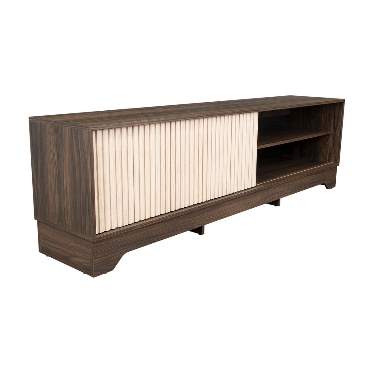 TUHOME - Rack TV 75 " Smith Nogal europeo/Roble natural 180x52.4x36.3 cm