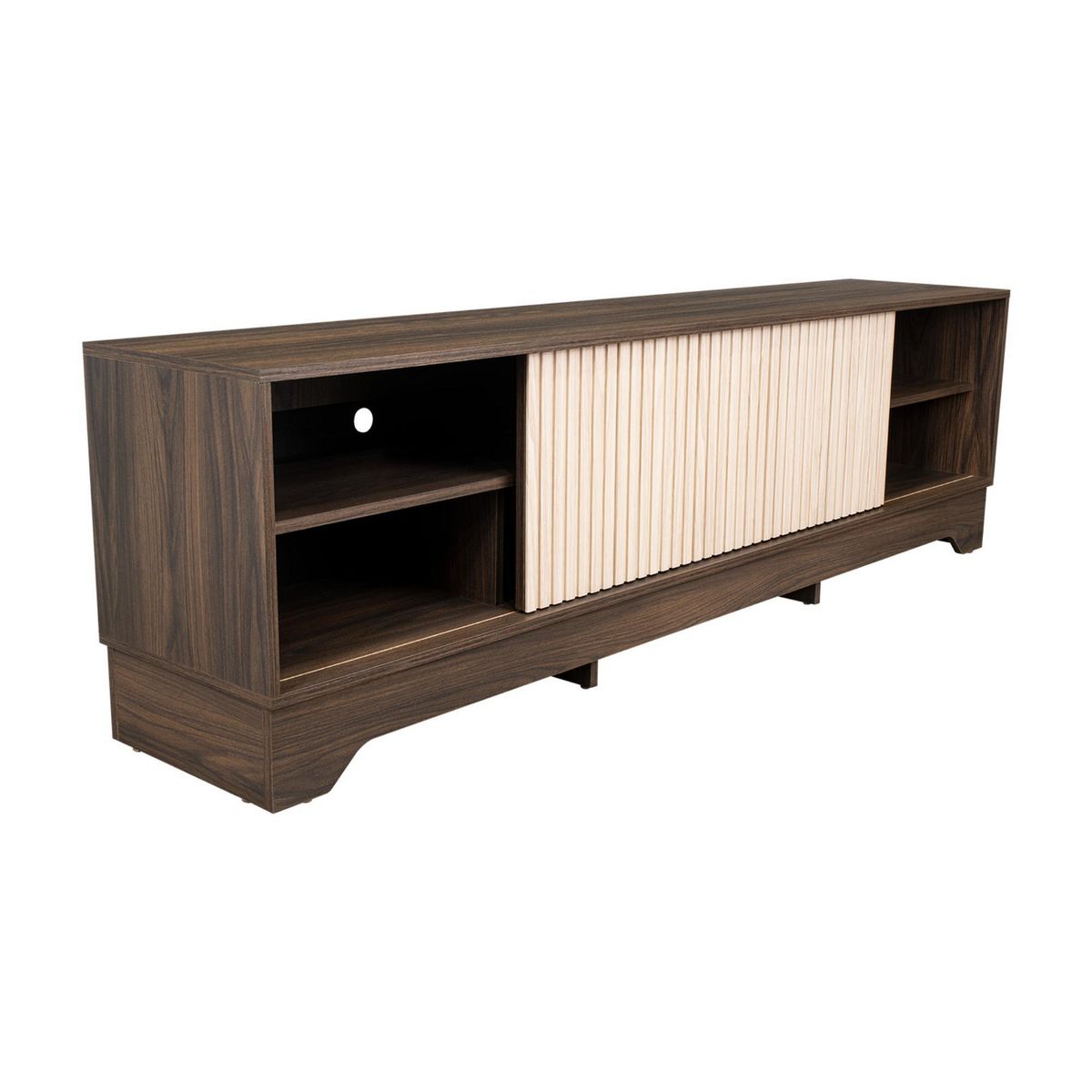 TUHOME - Rack TV 75 " Smith Nogal europeo/Roble natural 180x52.4x36.3 cm