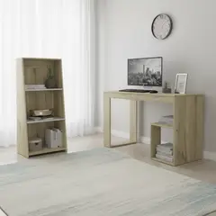 TUHOME - Combo Escritorio + Blibioteca Office Duna/Blanco 173.1x120x50 cm