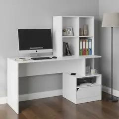 TUHOME - Escritorio Biblioteca Alito Blanco 140x140x50 cm