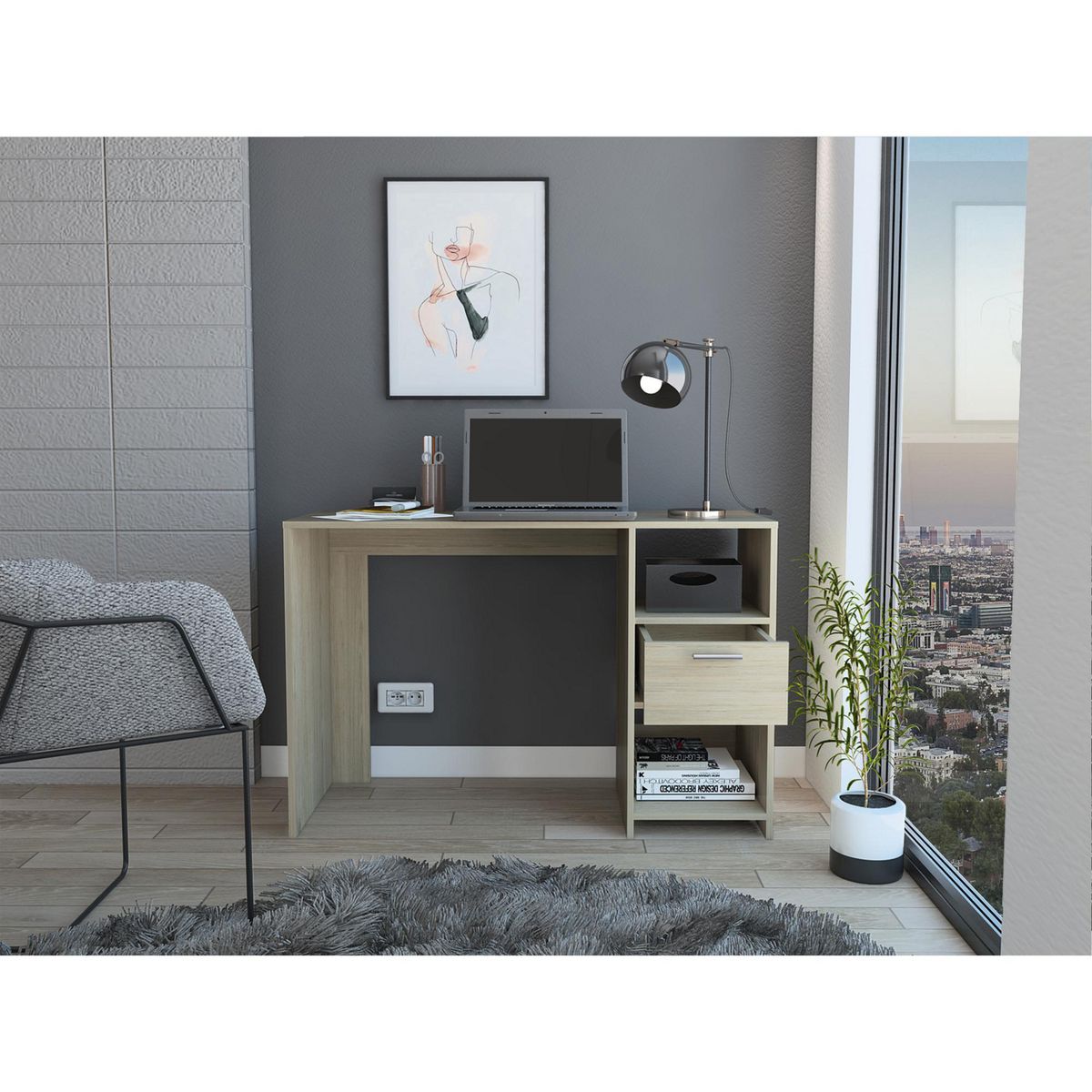 TUHOME - Escritorio Omma Rovere 110x73x43.3 cm