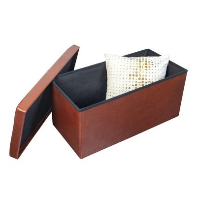 Imagen 2 del producto Baúl eco cuero plegable 75x36 cm rojo