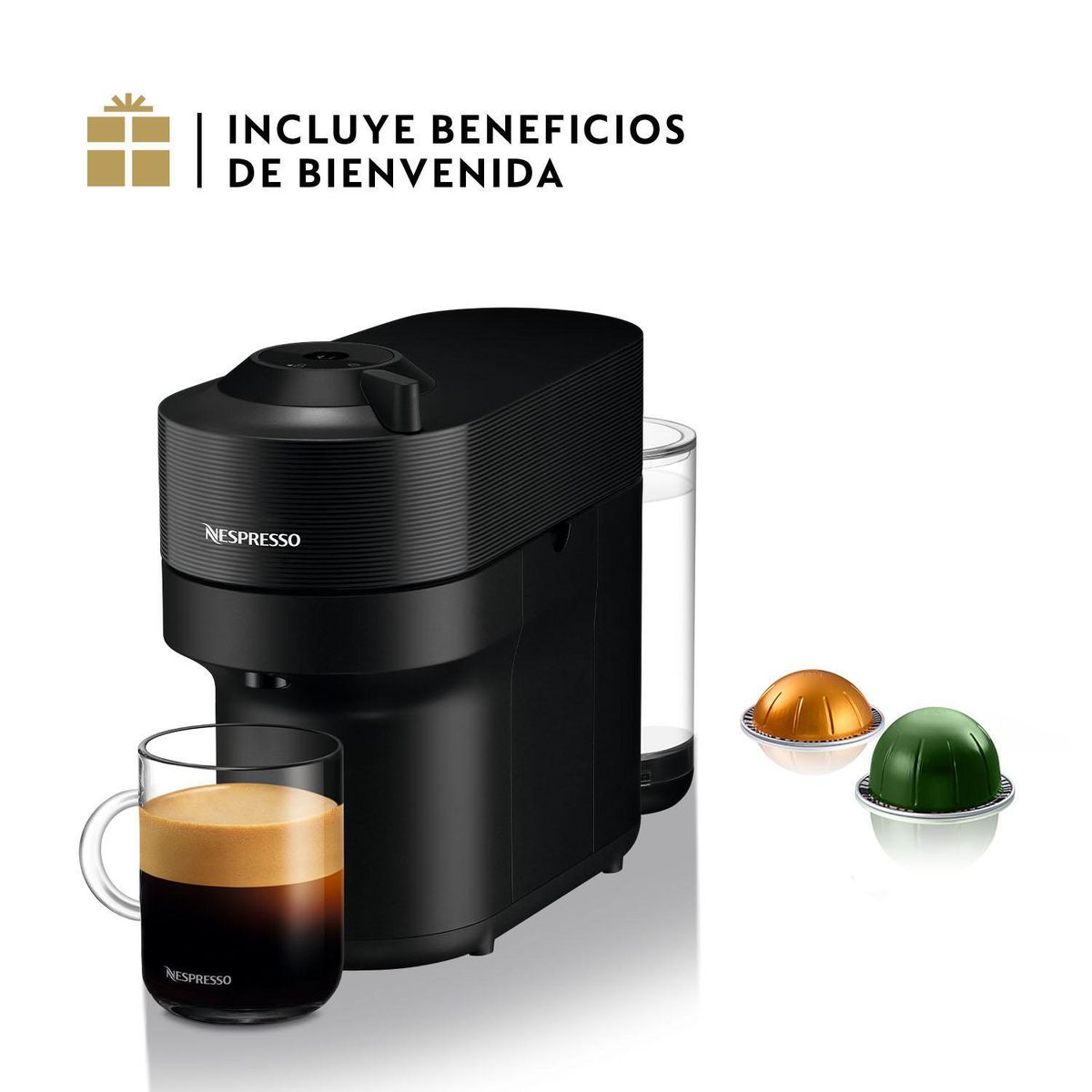 NESPRESSO - Cafetera Nespresso Vertuo Pop Negro