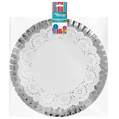 BIG PARTY - Bandeja con Blonda 30 cm Plateada